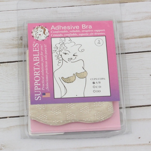 Supportables Women's Nude Adhesive Bra -- 3-Pairs - Picture 1 of 5